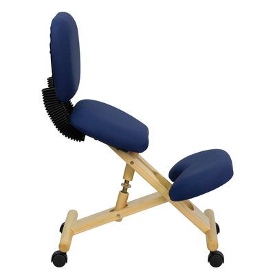 Knee Chair on Wooden Kneeling Chair Fabric Ergonomic Office Knee Seat   Ebay