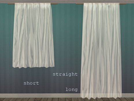 sheer curtains; straight versions
