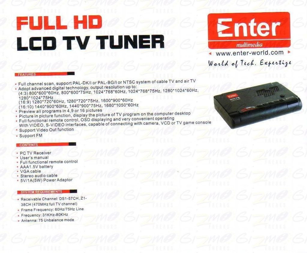 Enter Tv Tuner