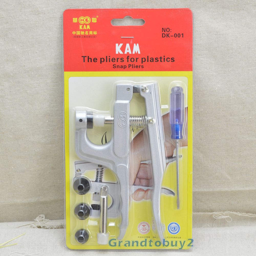 KAM Snap Pliers + 150 Set Plastic Snap Press Stud For Cloth Diapers/PUL