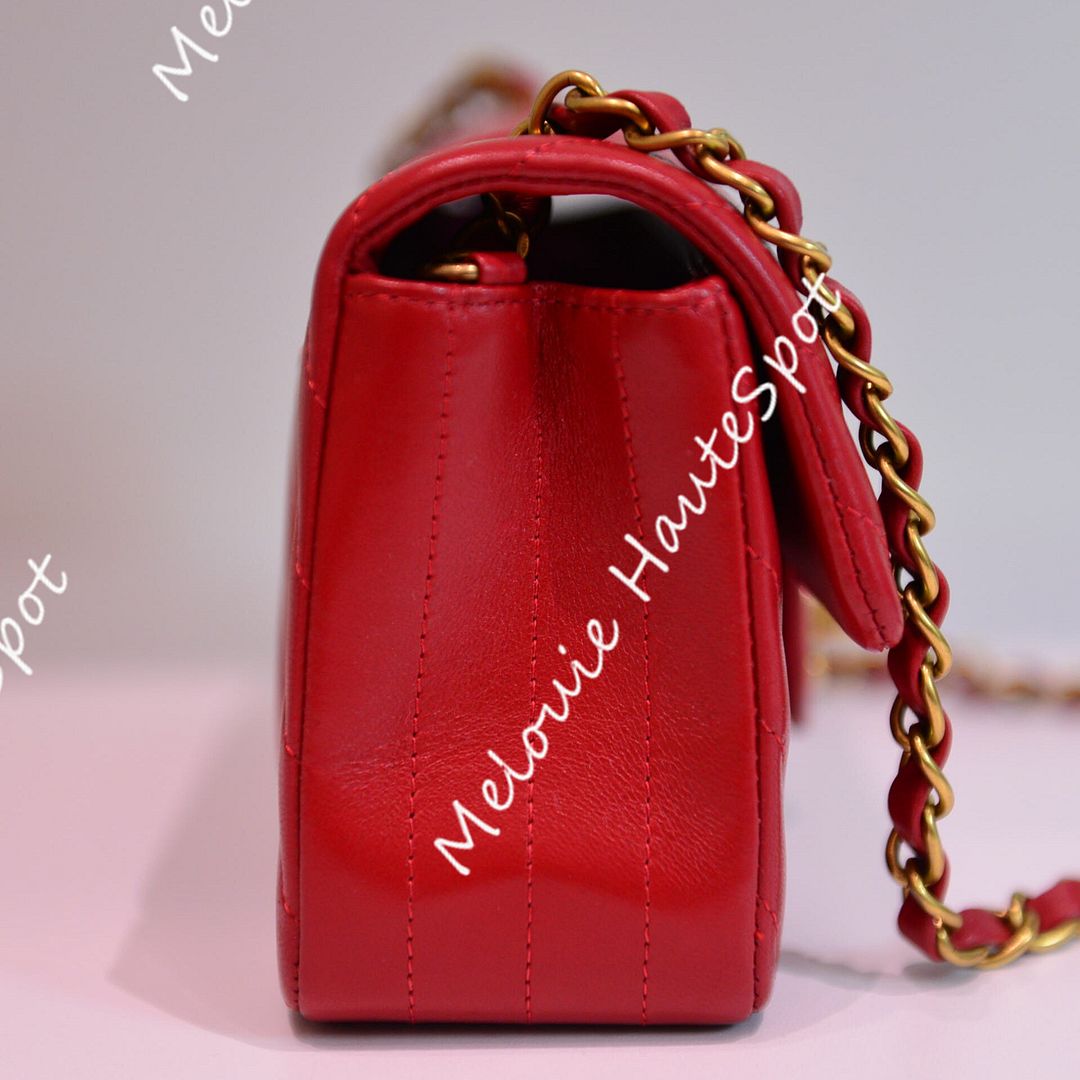 chanel mini crossbody red