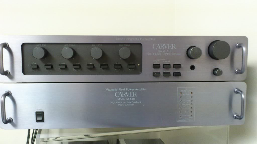 Carver M-1.0t Amp / C-1 Pre-amp, Front