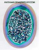 Natural Window Drusy and Druzy Agate Cabochan Gemstones For Jewelry, Pink Dwan Available in Titanium Coated Colors with Shiny Like Crystal Sugar Grains.