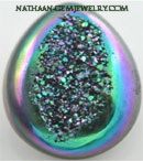 Natural Window Drusy and Druzy Agate Cabochan Gemstones For Jewelry, Titanium Green Available in Titanium Coated Colors with Shiny Like Crystal Sugar Grains.