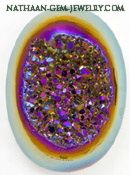 Natural Window Drusy and Druzy Agate Cabochan Gemstones For Jewelry, Titanium Purple Available in Titanium Coated Colors with Shiny Like Crystal Sugar Grains.