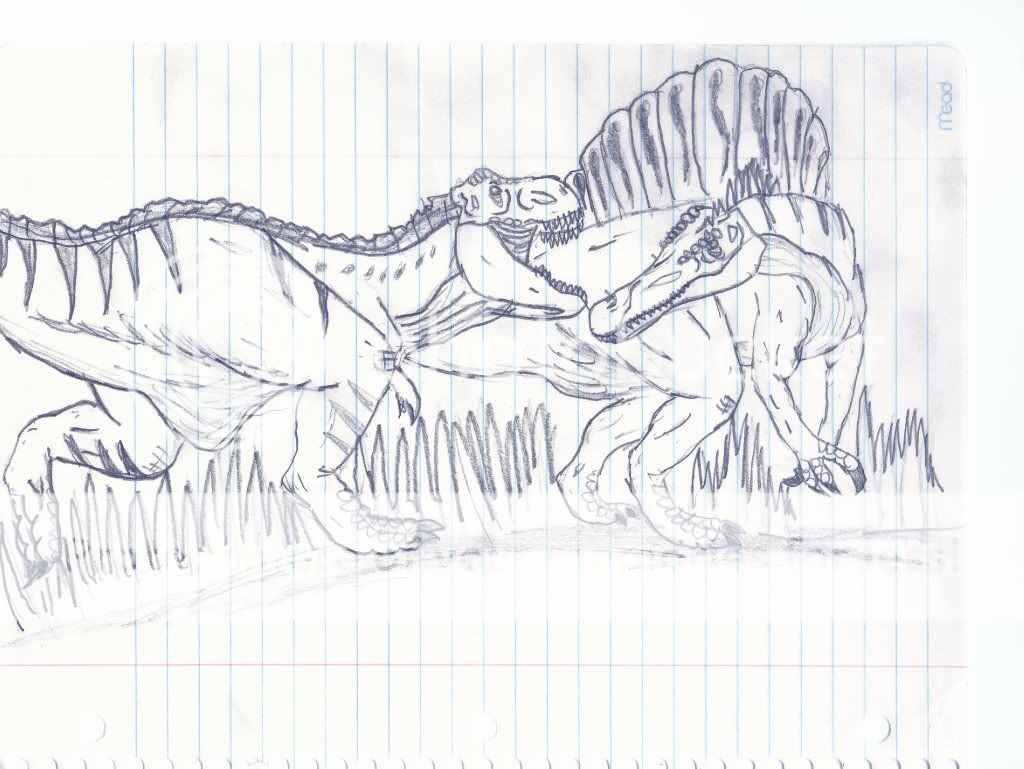 t rex and spinosaurus coloring pages - photo #8