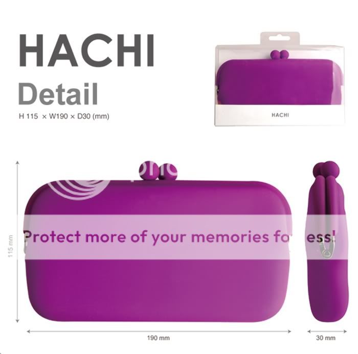 AUTH. HACHI Silicone Wallet Purse, Checkbook, Passport, PSP   p+g 