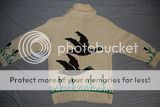 Vintage KNIT WOOL SWEATER Ducks Wildlife COOL DESIGN XL  