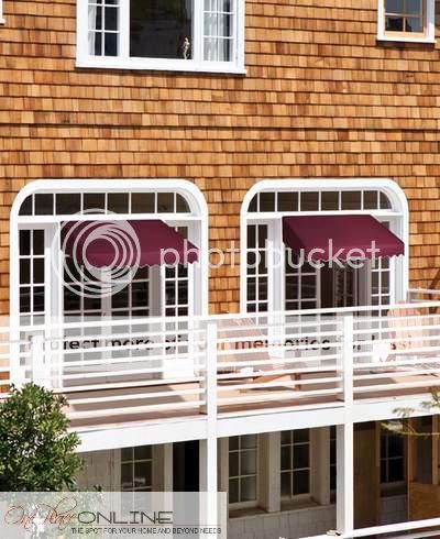 Doorway veranda porch canopy awning with UV / fade resistant fabric 