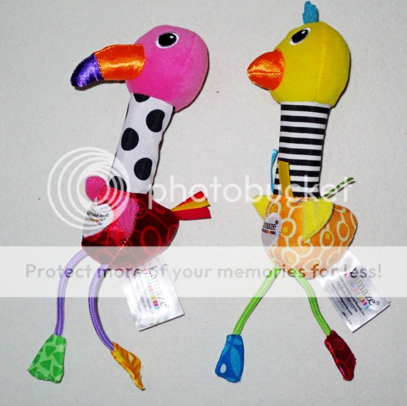 Infant Baby Kid's Lamaze Cheery Chirpers Soft Plush Rattle High Contrast Toys