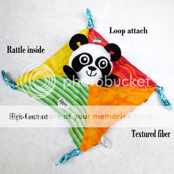 Infant Baby Kid Children's Lamaze High Contrast Panda Rattle Blankie Plush Toys