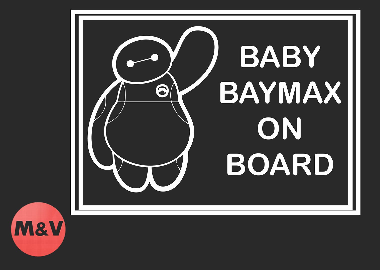 Big Hero 6, Baby Baymax on Board Car Sticker, Bumper, Disney | eBay