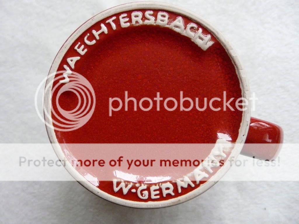 Vintage Waechtersbach Holiday Motive Red Mug w Germany