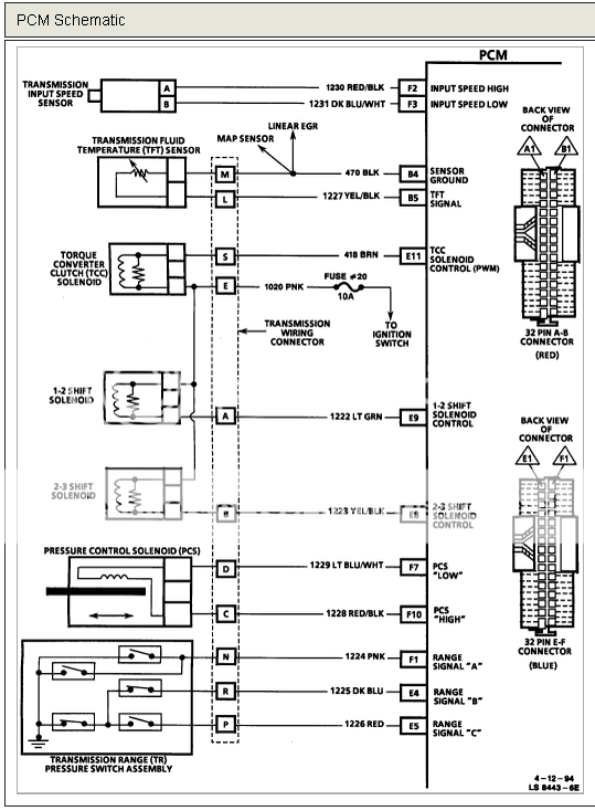 Diagram  Oem Chevrolet Gmc 4l80e Neutral Safety Switch 93