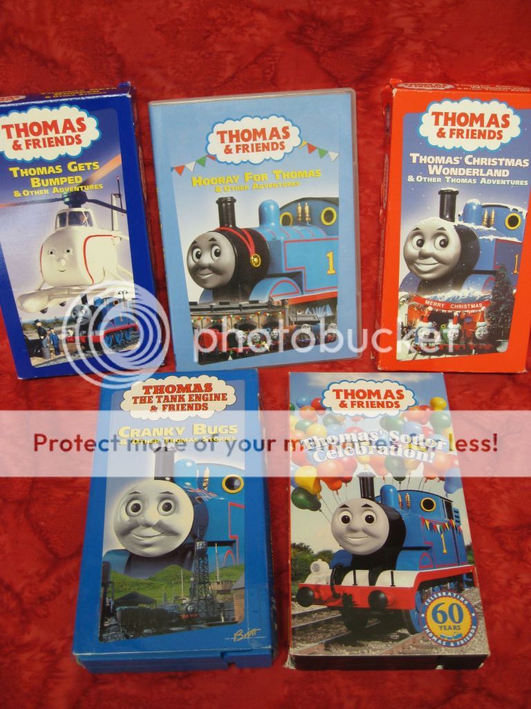 Lot 9 VHS Thomas & Friends Tank Engine 6 BOOKS 1 DVD (multi PHOTOS ...