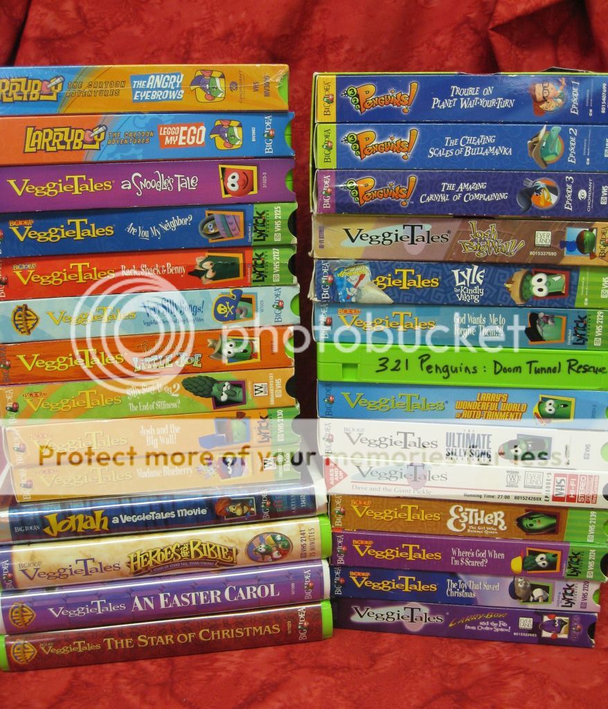 28 all Veggie Tales VHS video tapes Christian 321 Penguins Jonah Larry ...