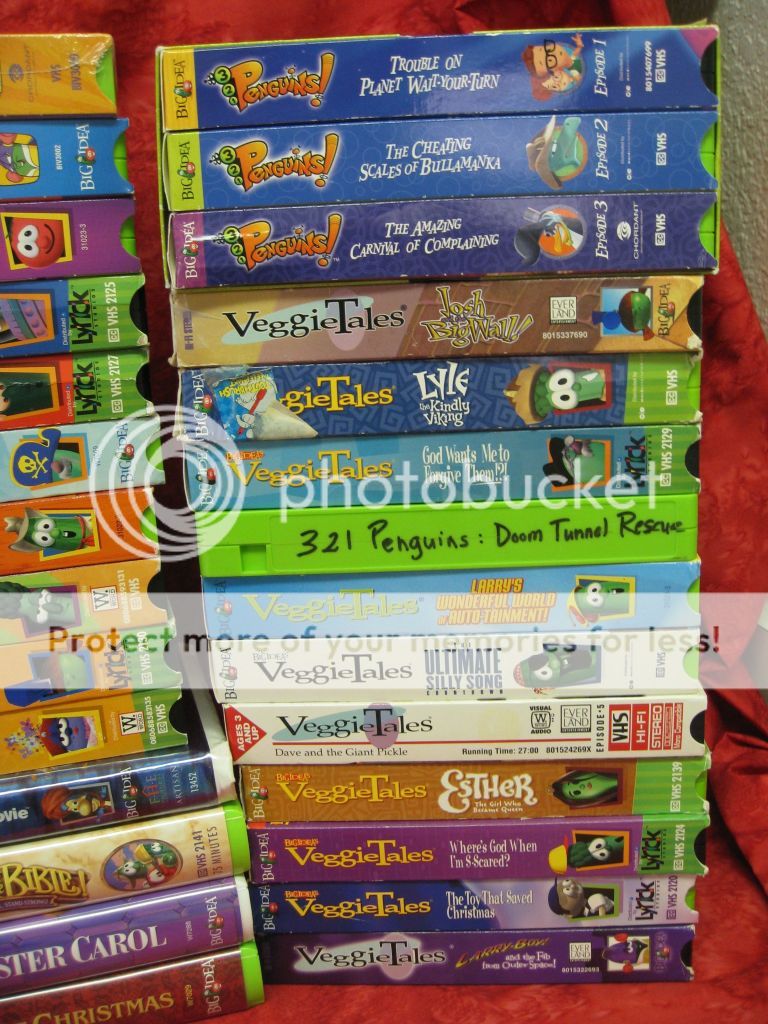 28 all Veggie Tales VHS video tapes Christian 321 Penguins Jonah Larry ...