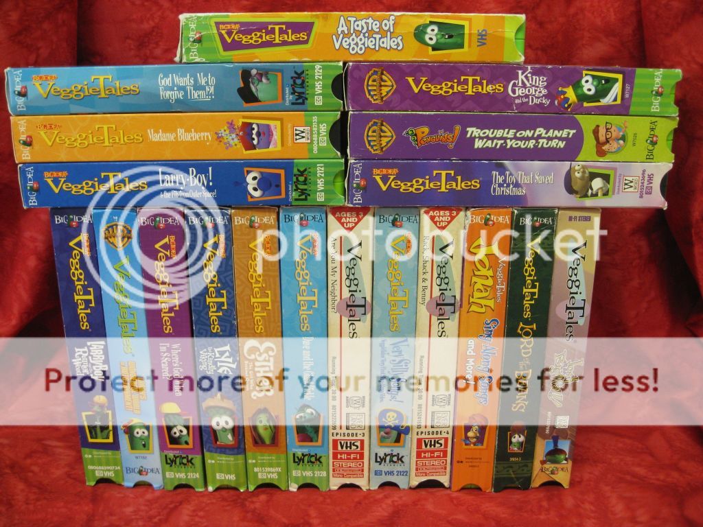 20 ALL Veggie Tales Great Idea VHS video tapes Beans 321 Taste PHOTOS ...