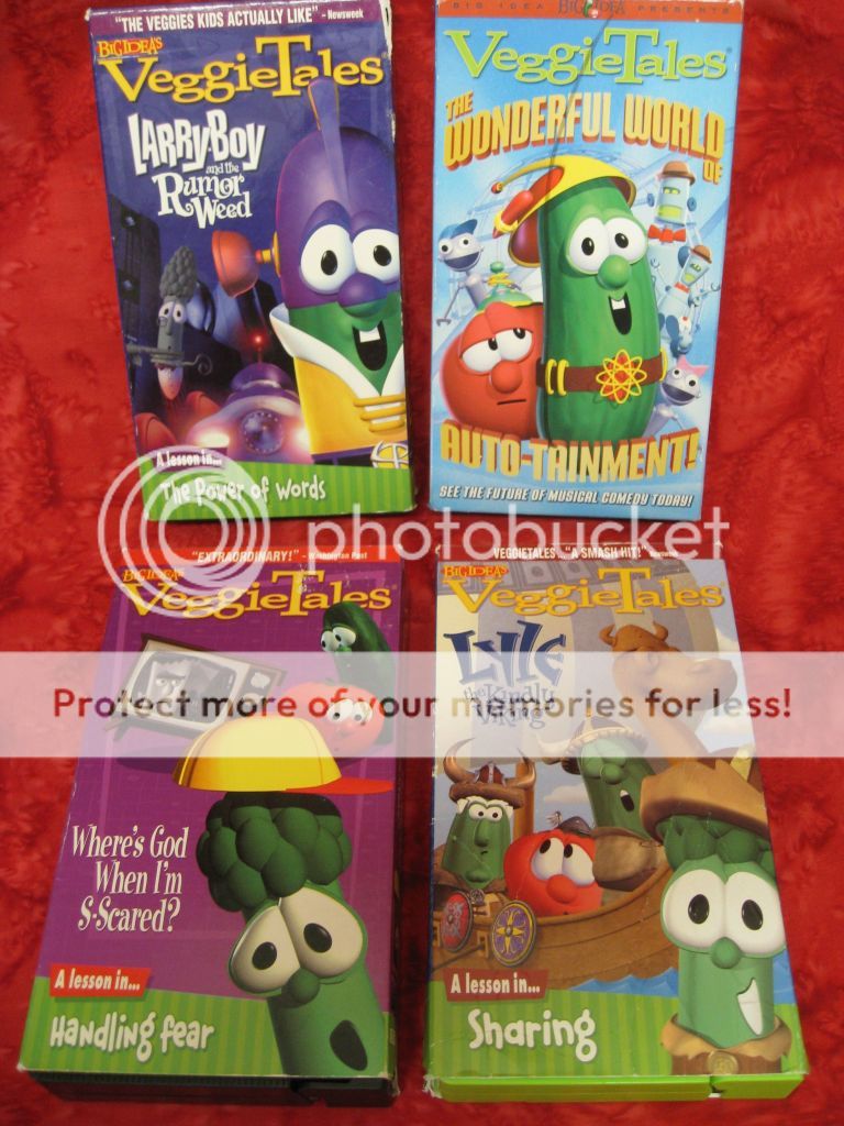 20 ALL Veggie Tales Great Idea VHS video tapes Beans 321 Taste PHOTOS ...