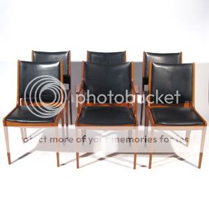 Six Johannes Andersen Uldum Mid Century Danish Teak Dining Chairs 