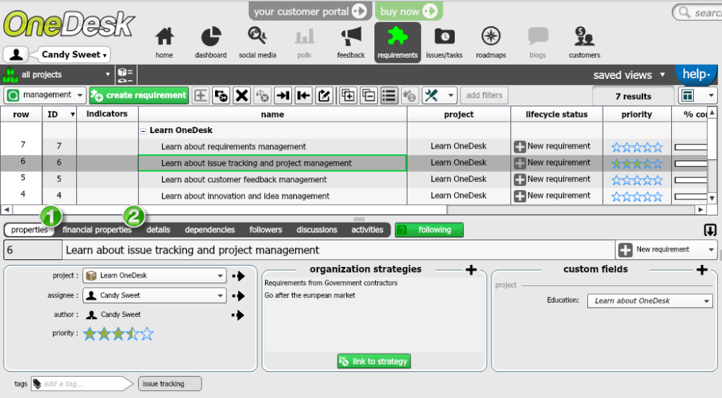 project requirements