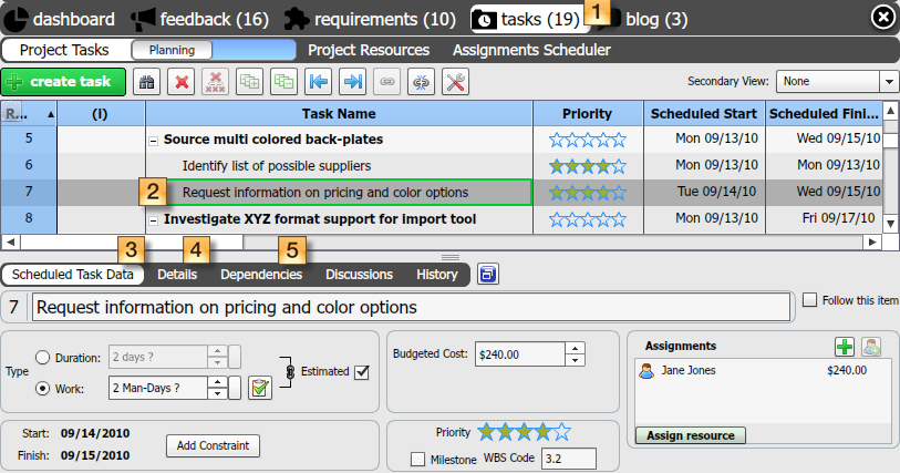 project planning with OneDesk