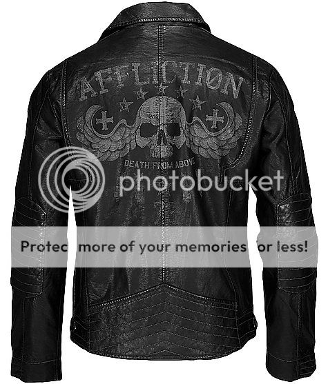 Affliction Black Premium CHANGING LANE Mens Jacket   Motorcycle 