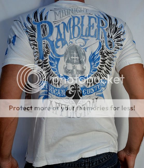 affliction american customs midnight rambler - mens biker t