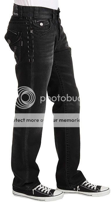 MEK Denim Mens Jeans Casablanca Straight Leg New Black 30 x 34